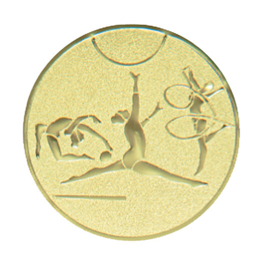 Emblém gymnastika, pr. 50 mm, zlato