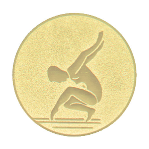 Emblém gymnastika, pr. 50 mm, zlato