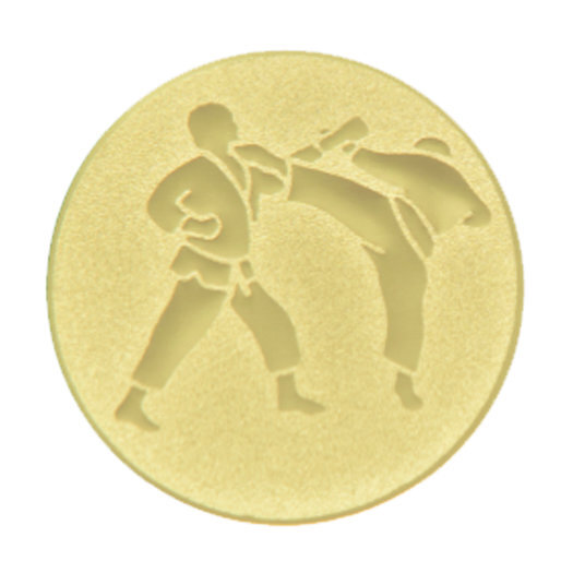 Emblém karate, pr. 50 mm, zlato