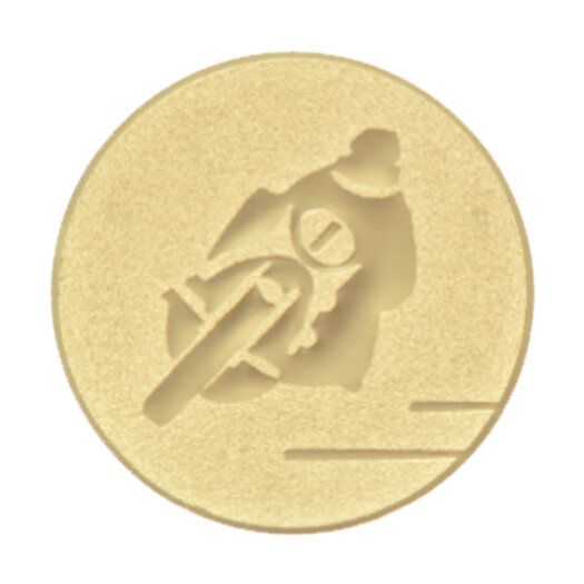 Emblém silniční motorka, pr. 50 mm, zlato