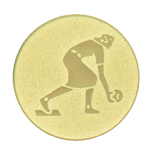 Emblém kuželky, pr. 50 mm, zlato