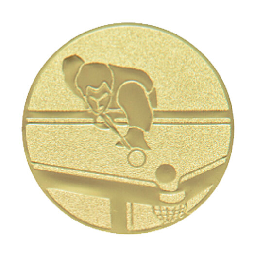 Emblém kulečník, pr. 50 mm, zlato