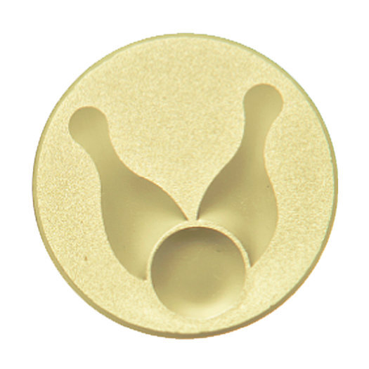 Emblém kuželky, pr. 50 mm, zlato