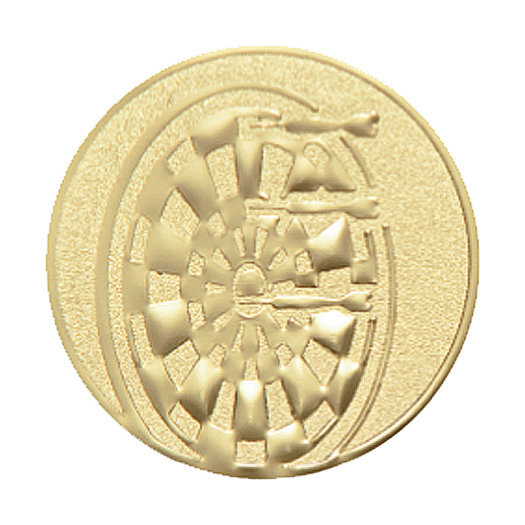 Emblém šipky, pr. 50 mm, zlato