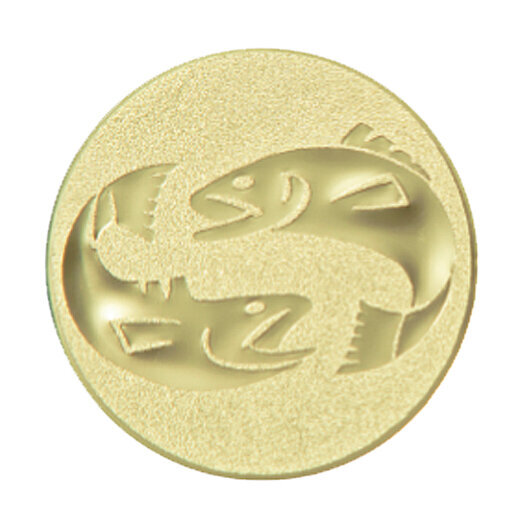 Emblém ryby, pr. 50 mm, zlato