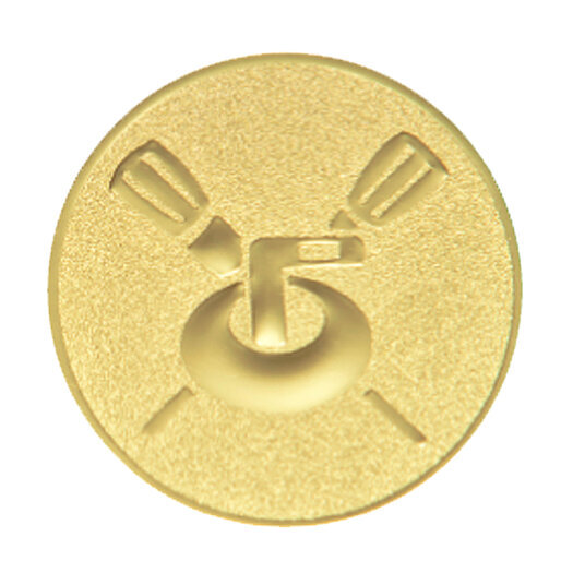 Emblém curling, pr. 50 mm, zlato