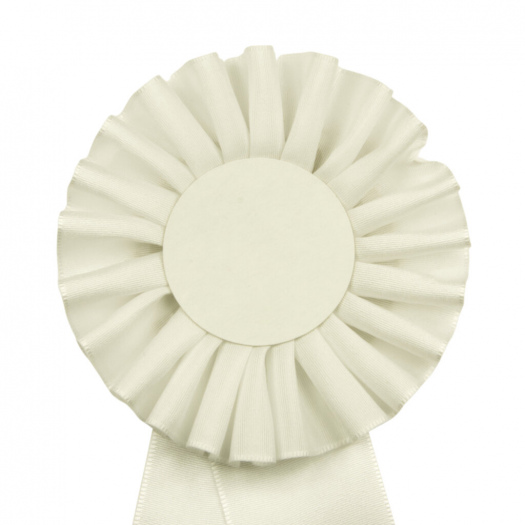 Kokarda jednořadá STANDARD, průměr 11 cm, bílá