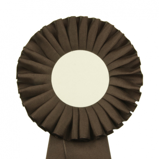 Kokarda jednořadá STANDARD, průměr 11 cm, hnědá