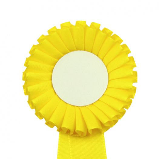 Kokarda jednořadá STANDARD, průměr 8  cm, žlutá