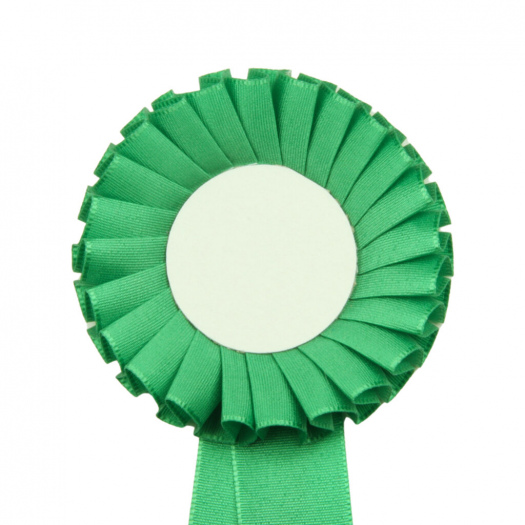 Kokarda jednořadá STANDARD, průměr 8  cm, zelená
