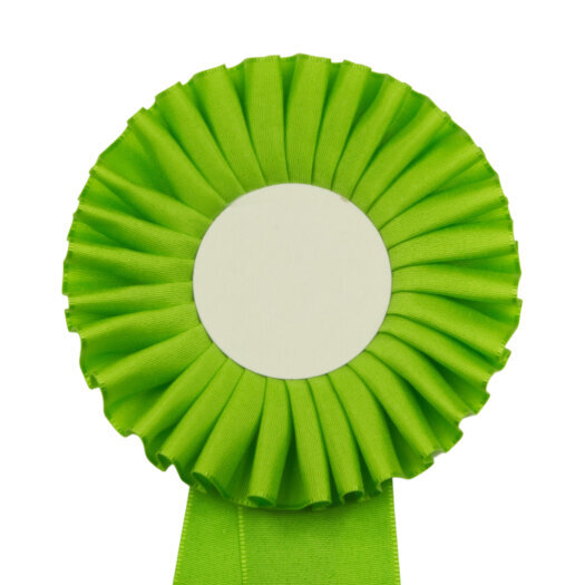 Kokarda jednořadá standard, pr. 11 cm, sv. zelená