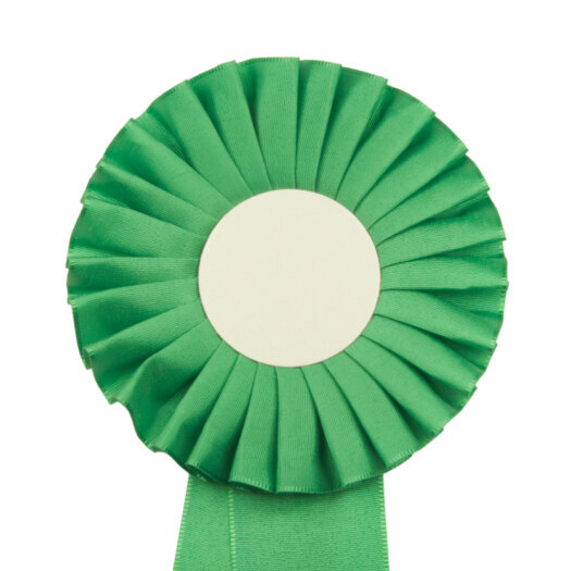Kokarda jednořadá standard, pr. 11 cm, zelená