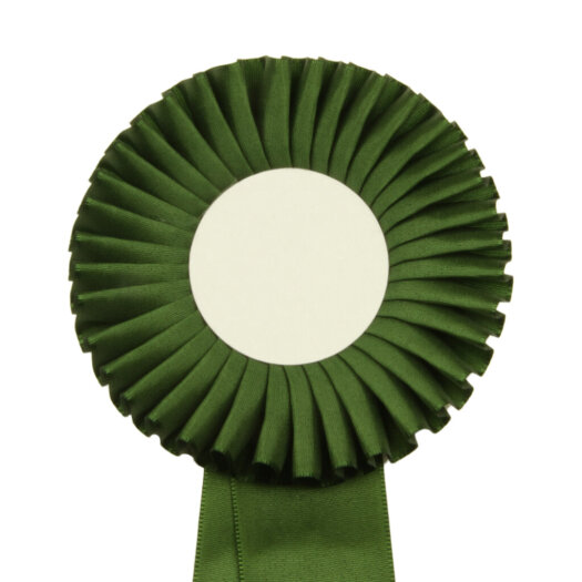 Kokarda jednořadá standard, pr. 11 cm, tm. zelená