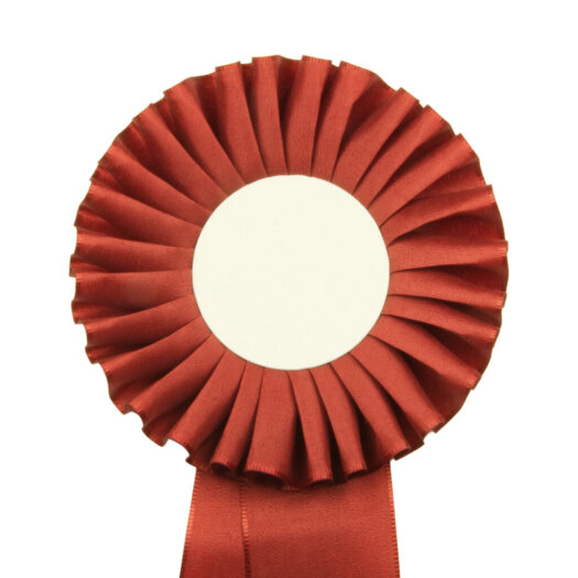 Kokarda jednořadá standard, pr. 11 cm, cihlově červená