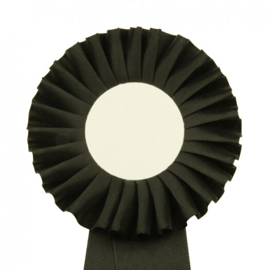 Kokarda jednořadá standard, pr. 11 cm, černá