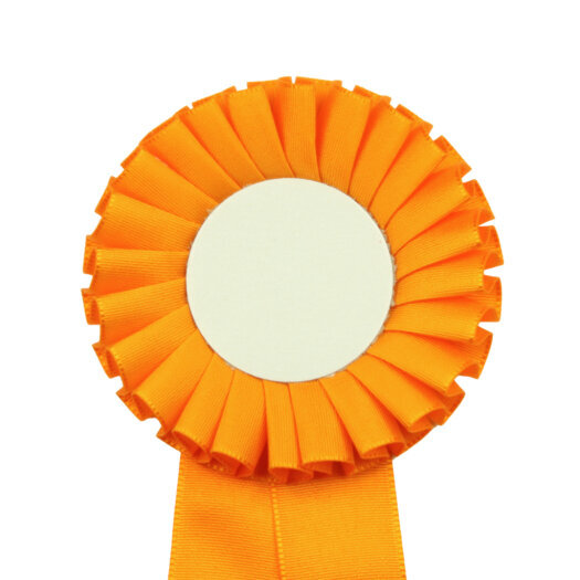 Kokarda jednořadá standard, pr. 8 cm, oranžová