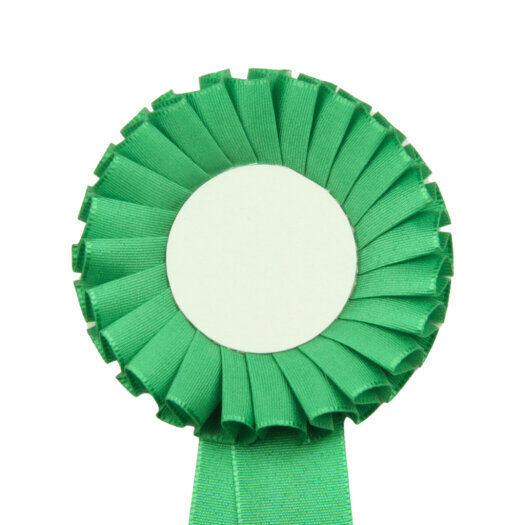 Kokarda jednořadá standard, pr. 8 cm, zelená