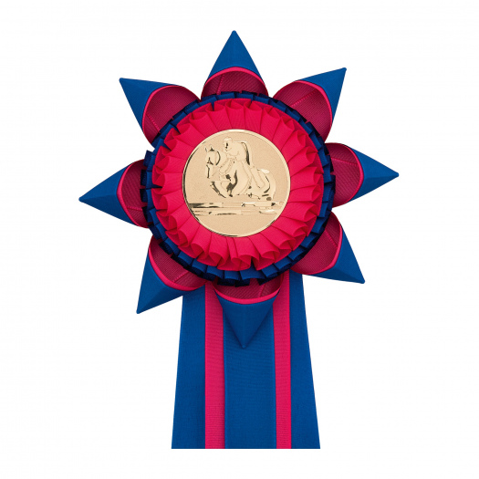 Kokarda třířadá HVĚZDA, průměr 13 cm