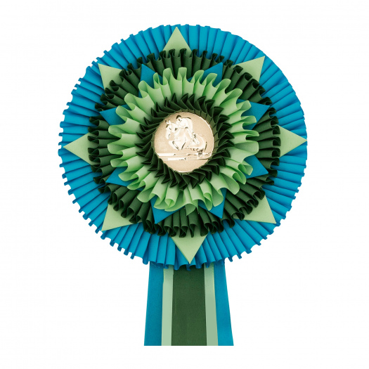 Kokarda šestiřadá KVĚZDA zdobená, průměr 20 cm