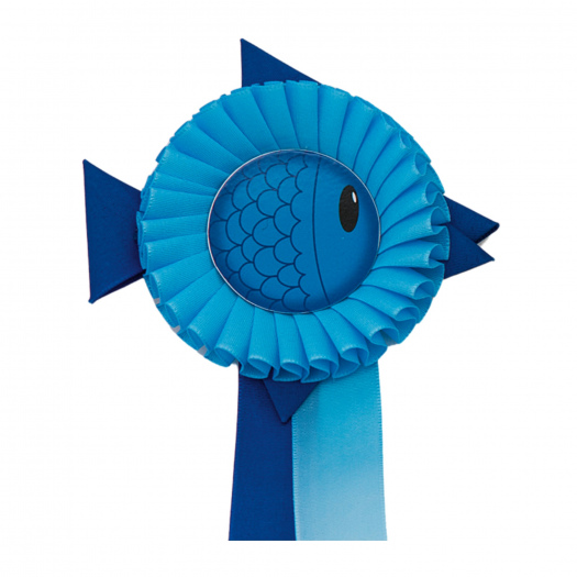 Kokarda jednořadá RYBIČKA, průměr 11 cm