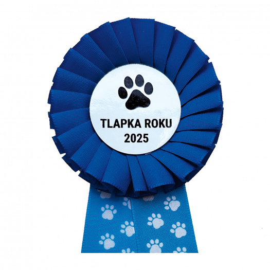 Kokarda jednořadá TLAPKY, průměr 8 cm