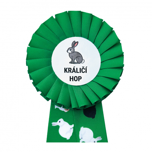 Kokarda jednořadá KRÁLÍCI, průměr 8 cm