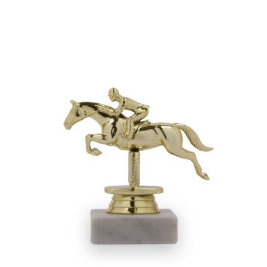 Figurka koně s jezdcem, parkur, 12 cm, včetně podstavce