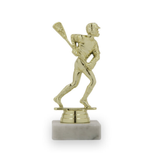 Figurka lakros - muž, 14,5 cm, zlatá, včetně podstavce