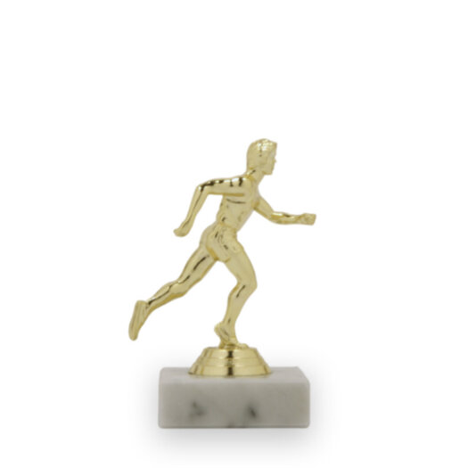 Figurka běh muž, 11 cm, zlatá, včetně podstavce