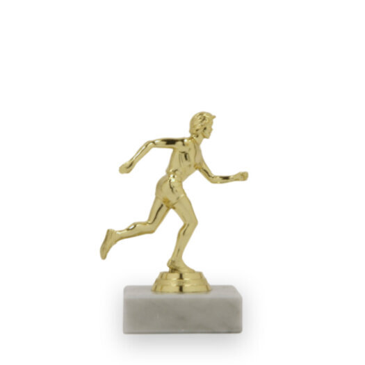 Figurka běh žena, 11 cm, zlatá, včetně podstavce