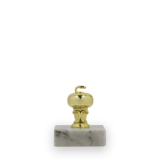 Figurka curling, 6 cm, zlatá, včetně podstavce
