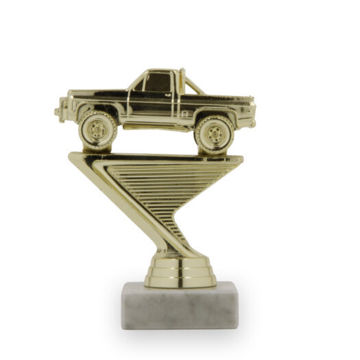 Figurka auto pickup, 13 cm, zlatá, včetně podstavce